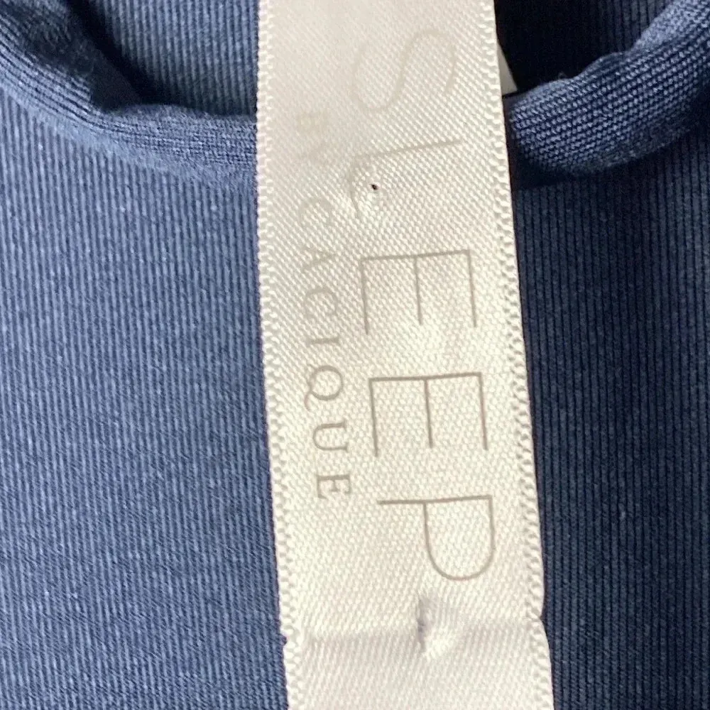 CACIQUE WOMENS SIZE 18/20 NAVY NYLON SPANDEX SLEEP JACKET WITH POCKETS - Image 5