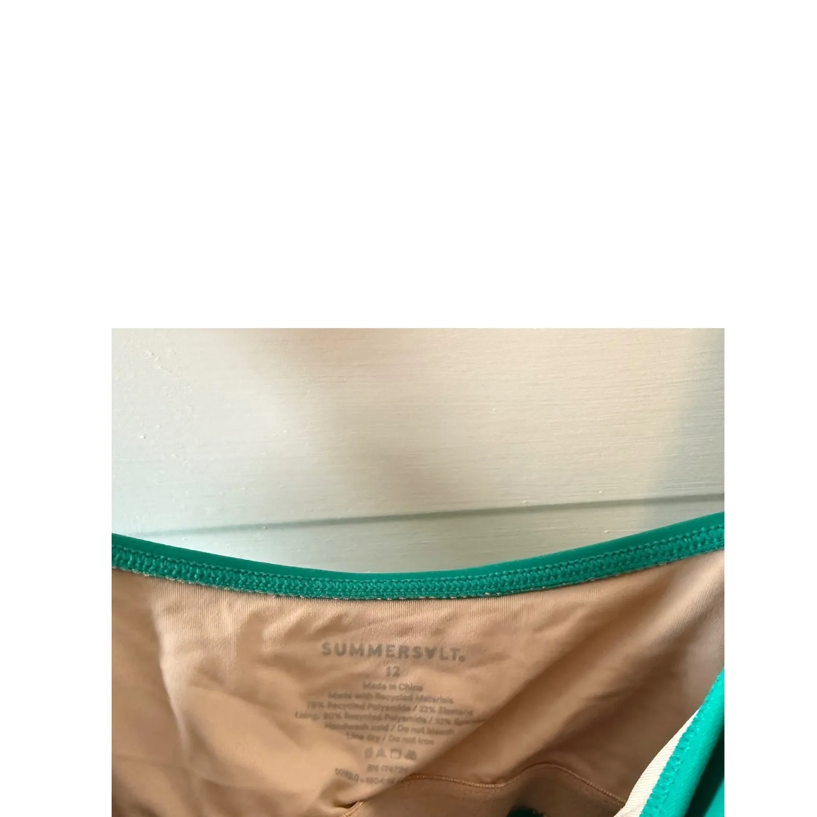 Summersalt Two Tone Color Block Seascape One Piece Swimsuit Teal Green Size 12 - Image 4