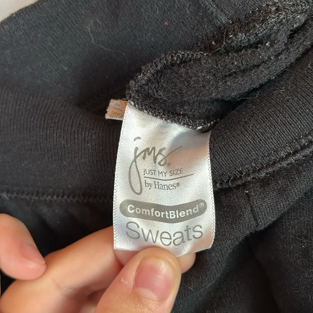 Black Wide-Leg Sweatpants - Image 2