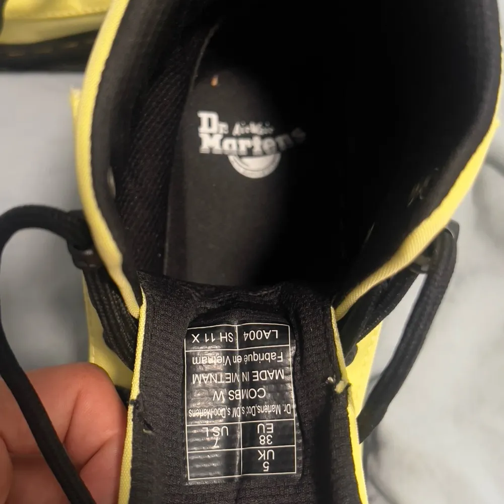 Dr. Martens Yellow Combat Boots with Black Laces - Image 5