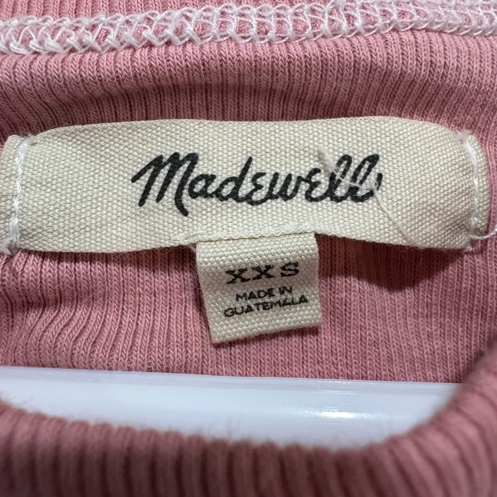 Madewell Pink Fitted Crop Tank Top NWOT - Image 2