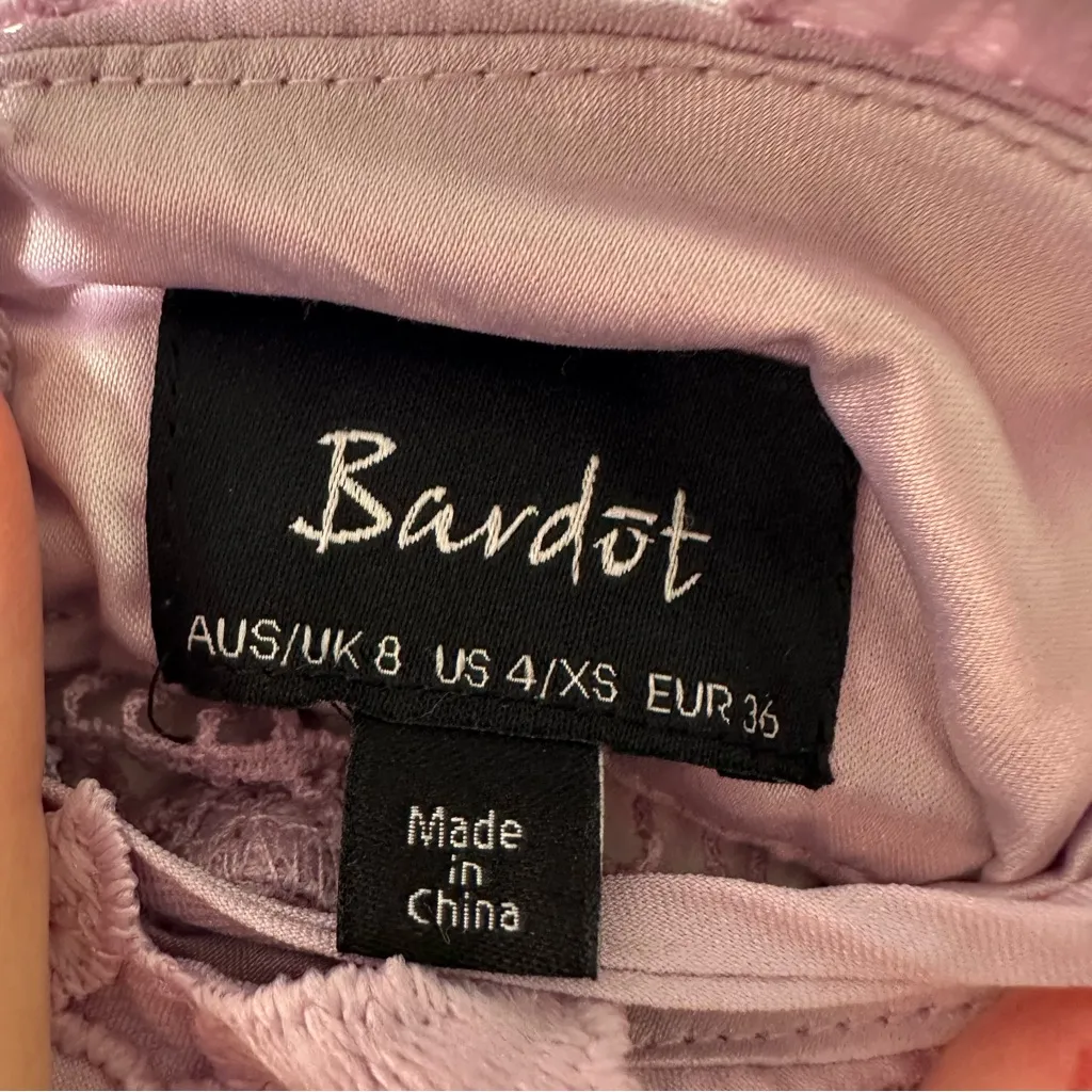 Bardot Revolve Gemma Lace Halter Sheath Dress in Orchid Size 4 XS - Image 12