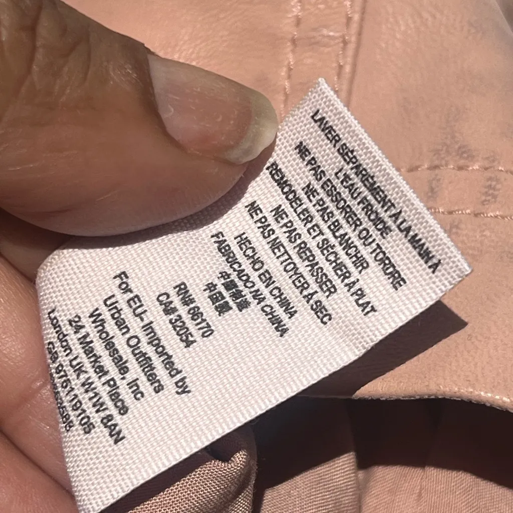 Free People Modern Femme Vegan Leather Mini Skirt in a dusty rose color - Image 9