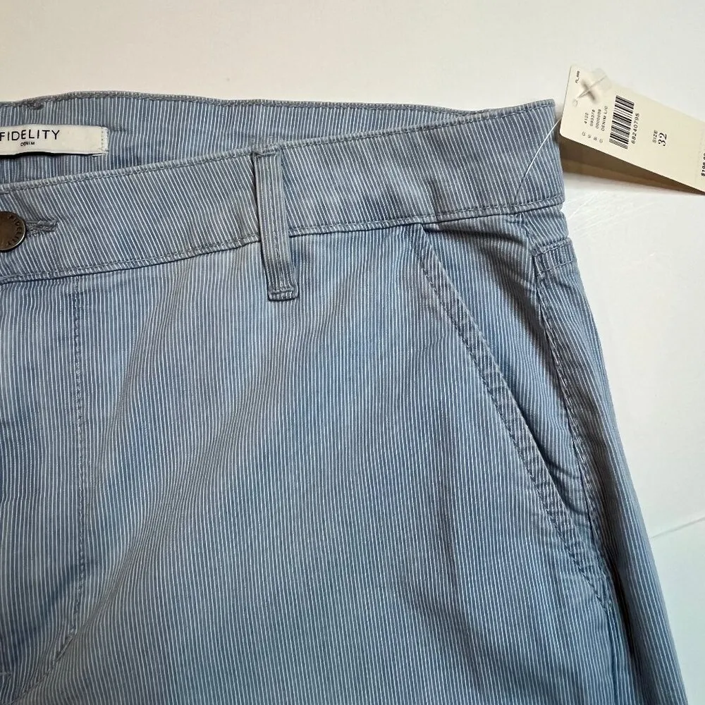 Anthropologie FIDELITY Denim Katie High Classic Flare Jeans Summer Stripe SZ 32 - Image 5