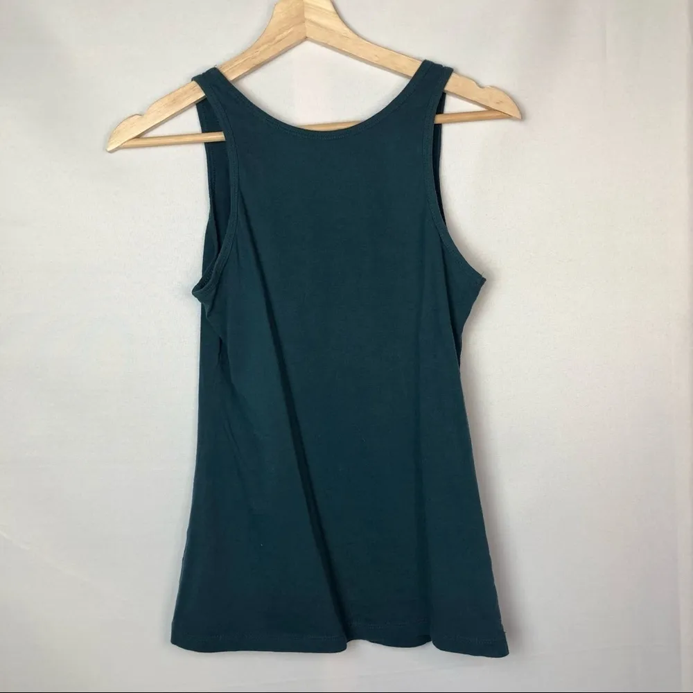 Old Navy Y2K Green Rose Detail Cotton Tank Top XS - Image 2