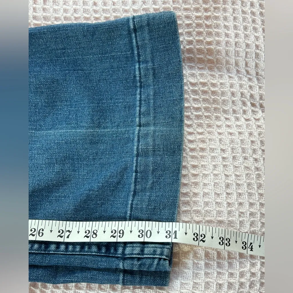 H&M braided high waist with front back patch pockets retro flared jeans size 0 - Image 5