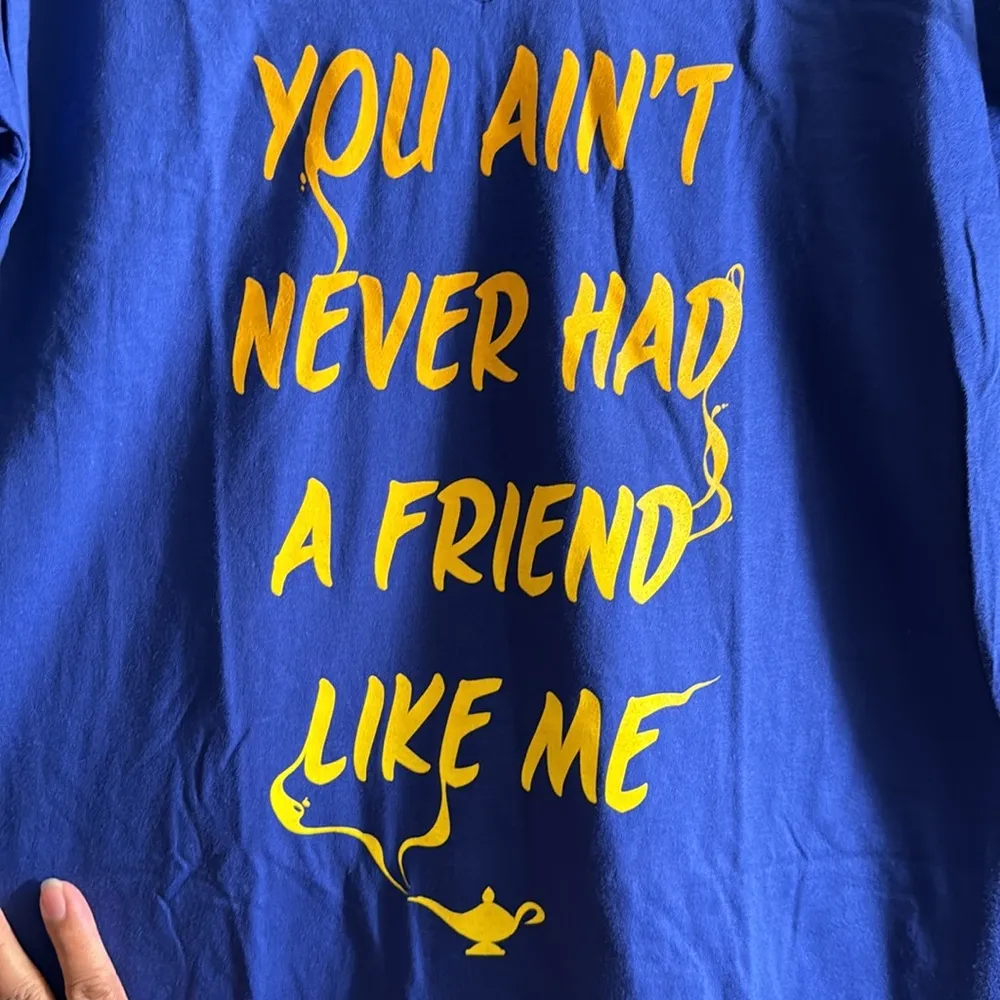 ADAPT San Francisco Blue Gold Blooded You Ain't Never Had A Friend Like Me Shirt Size L - Image 3
