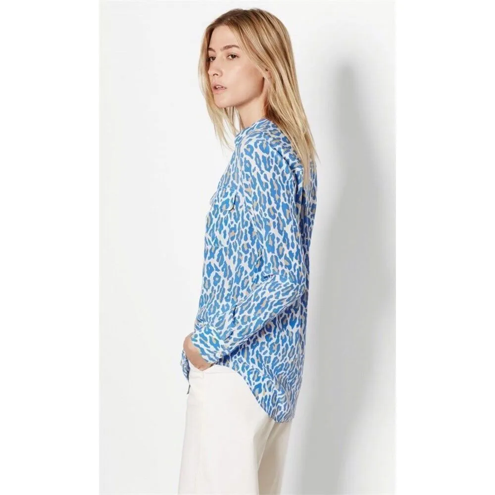 ✨EQUIPMENT Slim Signature Silk Shirt Sz Small Blouse in Regatta Archive Cheetah✨ - Image 2