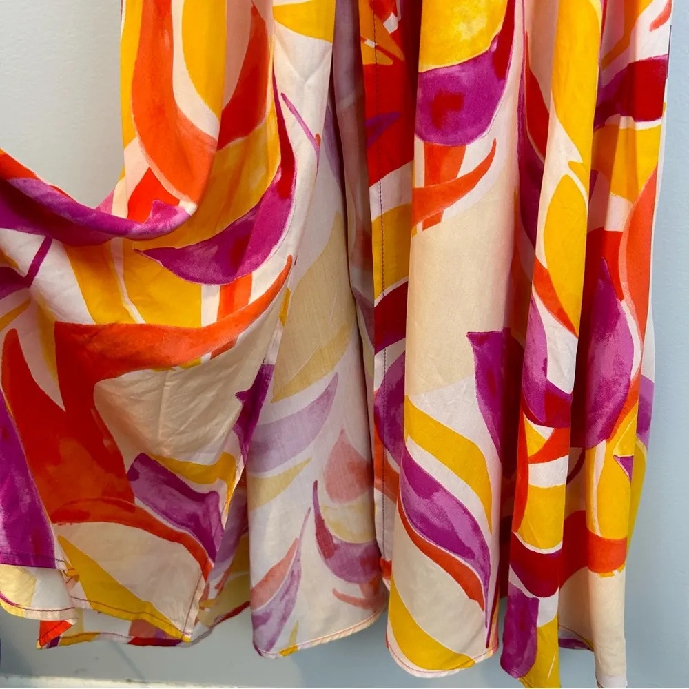 NWT Abel The Label Colorful Abstract Halter Maxi Dress Size Small - Image 12