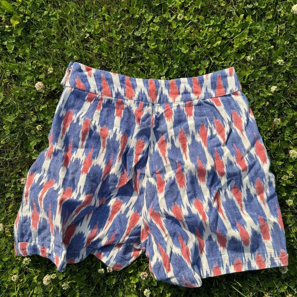 Patriotic Ikat Geometric Mata Traders Serena Short Blue - Image 5