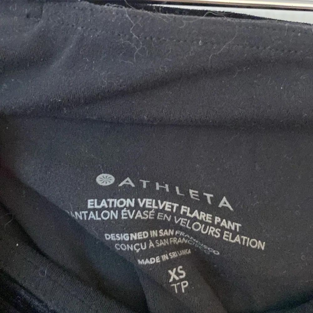 Athleta XS Elation Velvet Flare Pants in Black - Image 5