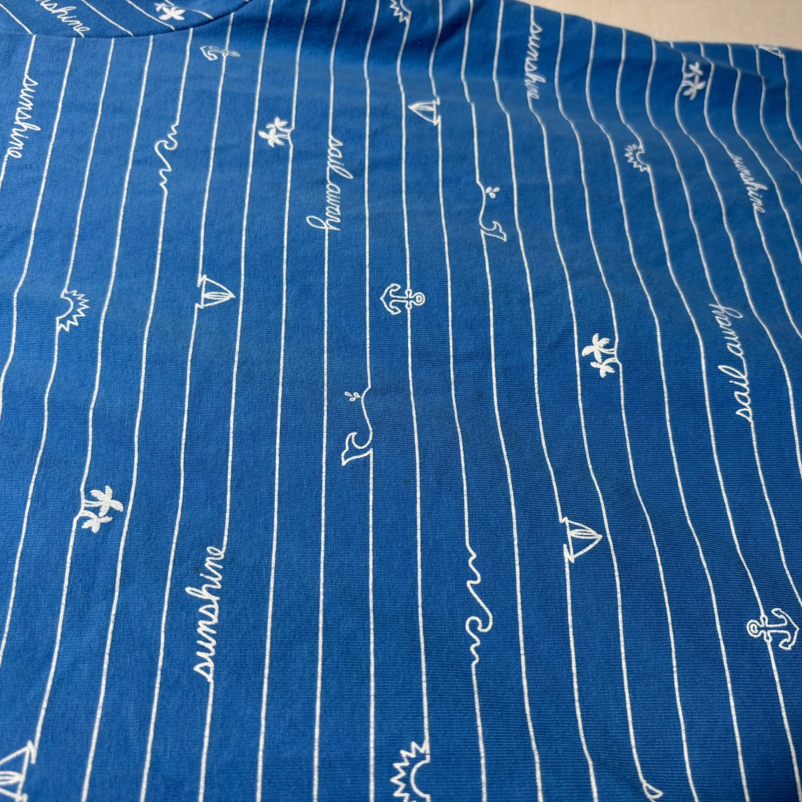 Denim & Co. Striped Graphic T - Image 4