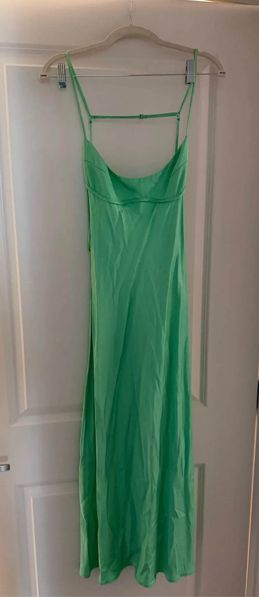 ZARA Green Dress Satin - Image 2