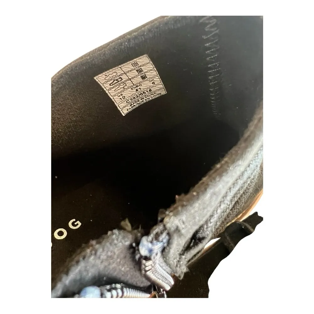 New Rocket Dog Black Ankle Boots With Printed Heel Size 10 - Image 6