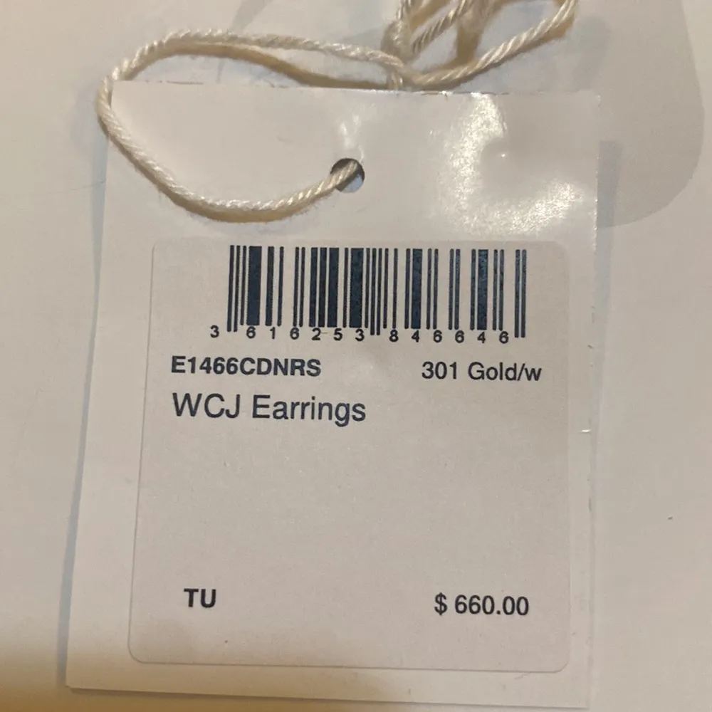 Christian Dior CD Navy Earring with White Resin Pearl - Image 9