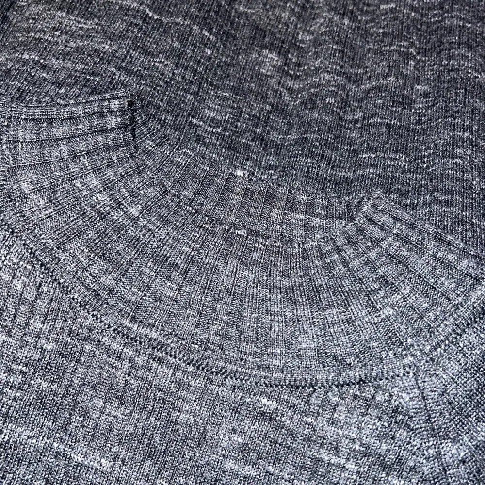 St Johns Bay petite medium heather charcoal long sleeve pullover ribbed shirt - Image 4