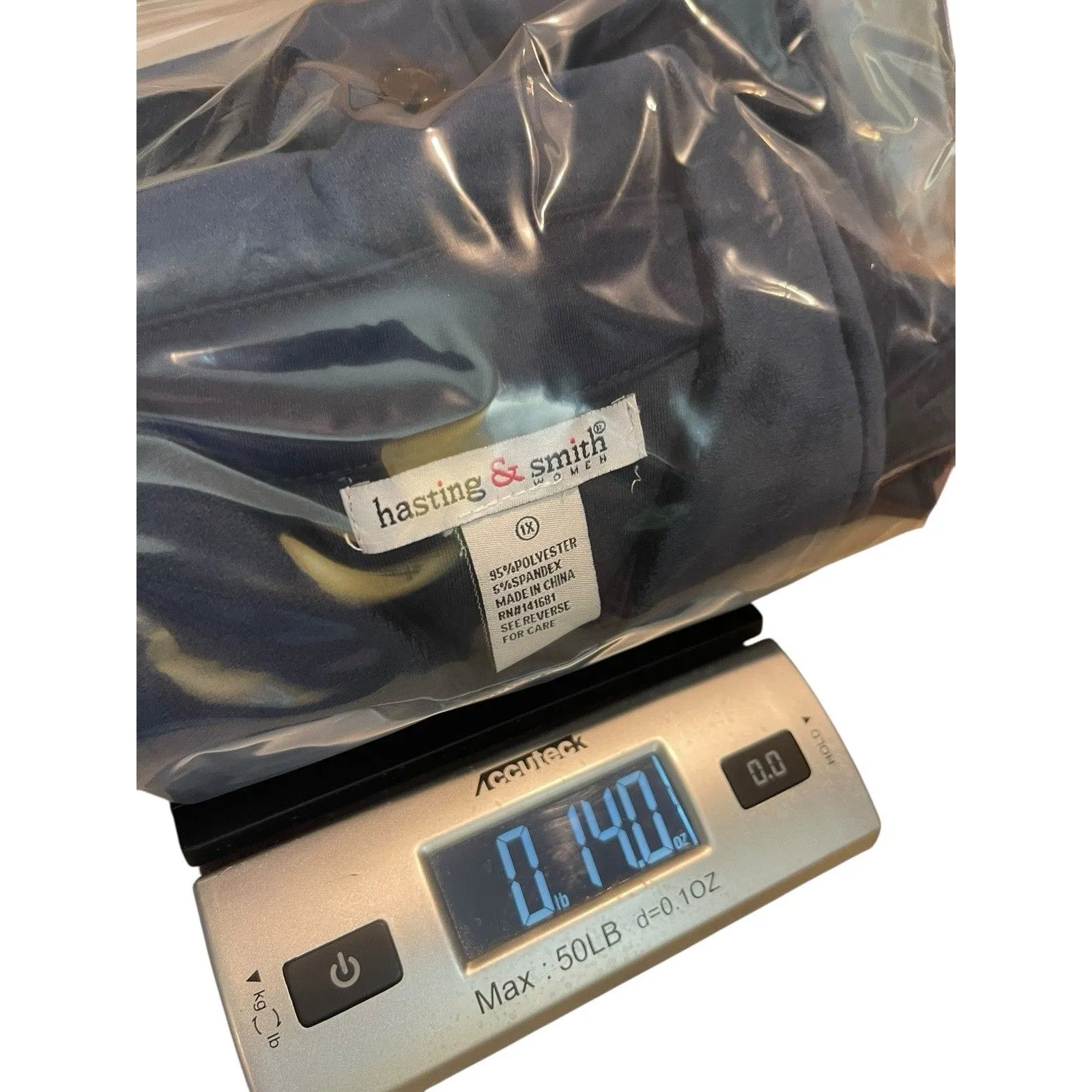 Hasting & Smith Women’s 1X Blue Velour Soft Plush Button Up Long Sleeve Top - Image 11