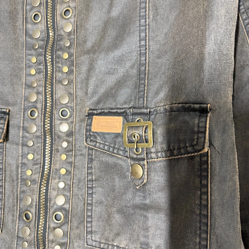 Outback Trading Company Women’s The Original Bush Calgary Moto Jacket in Brown S - Image 4