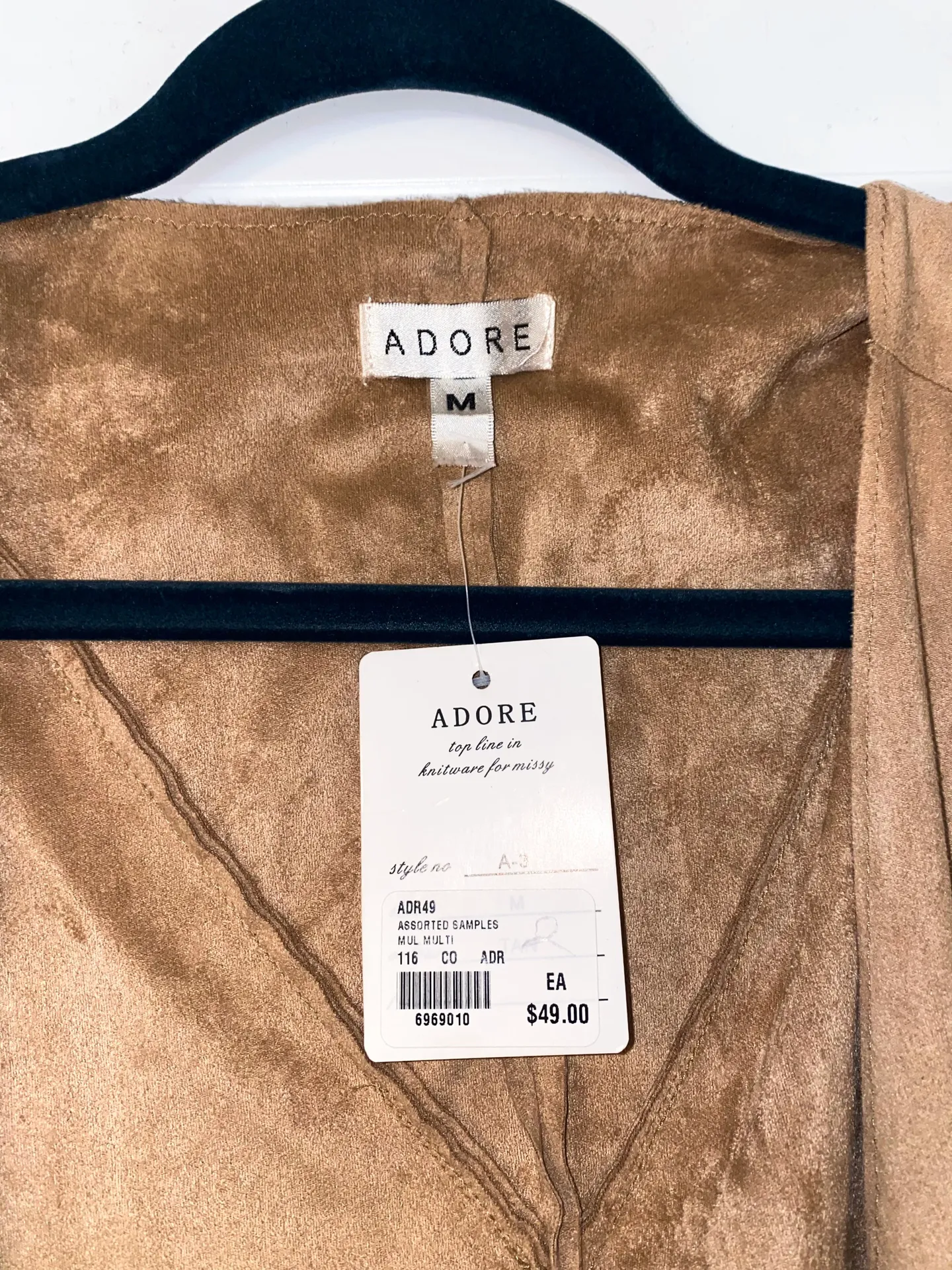 Fringe Suede Tassel Vest Tan Size M - Image 5