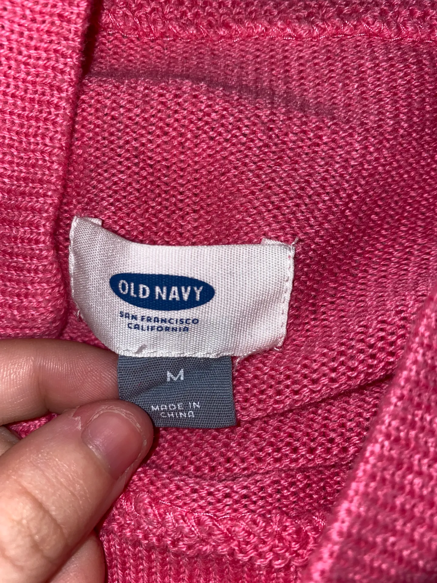 Y2K Neon Pink Long Sleeve Mock Ribbed Cropped Sweater Size Medium - Image 4