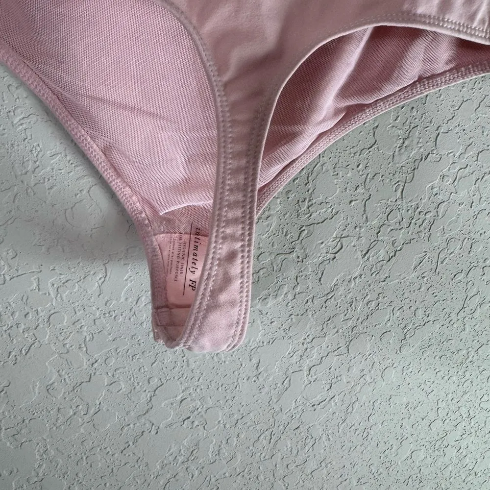 Free People Off to the Races Boatneck Bodysuit in Ballet Slipper Size XS NWT - Image 6