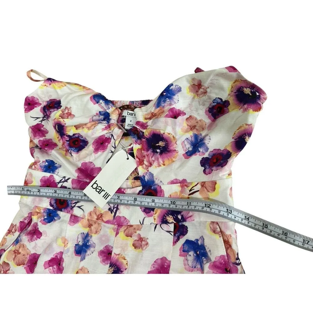 NWT Bar lii Pink Cowl-Neck Jumpsuit SIZE 2 Floral - Image 5