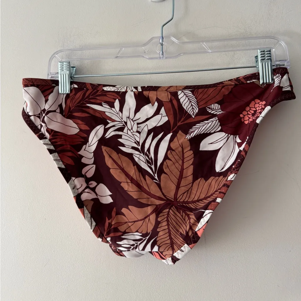 Aerie Brown Floral Leaf Print Bikini Bottom - Image 3