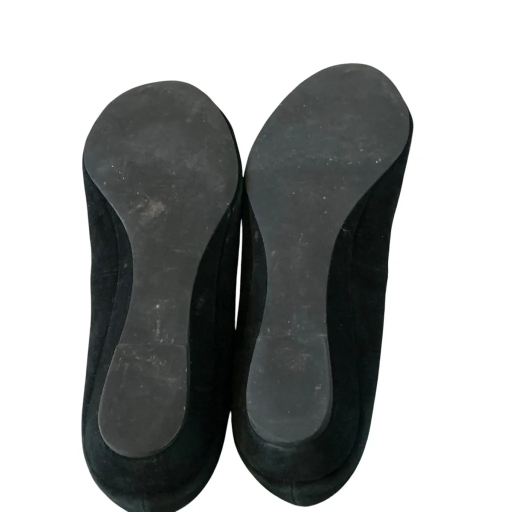 Jeffrey Campbell Reagle black suede leather flats with buckle Sz 7 - Image 6