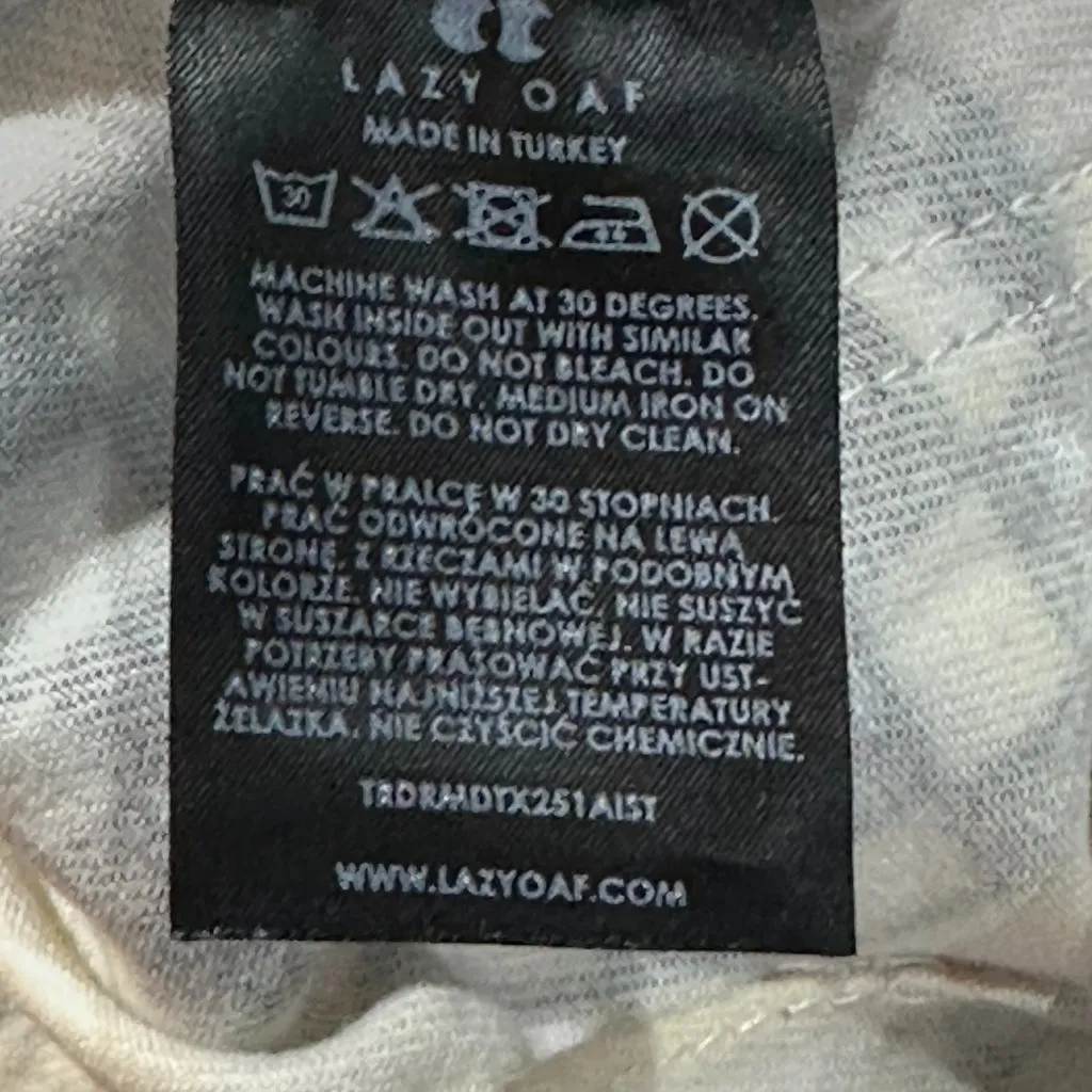 Lazy Oaf Airbrushed Unisex Pants Graffiti Size 26"/4 Pop Art Y2K Retro Pop Art - Image 6