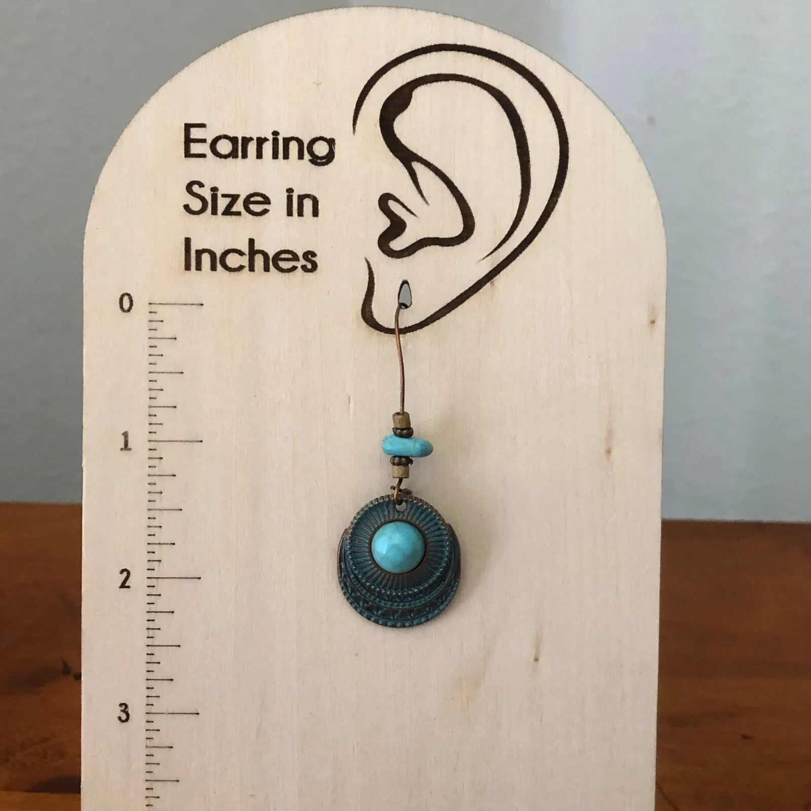 Set of 6 Boho Vintage Style Dangle Earrings Set Feathers Tassels Turquoise NWOT Blue - Image 8