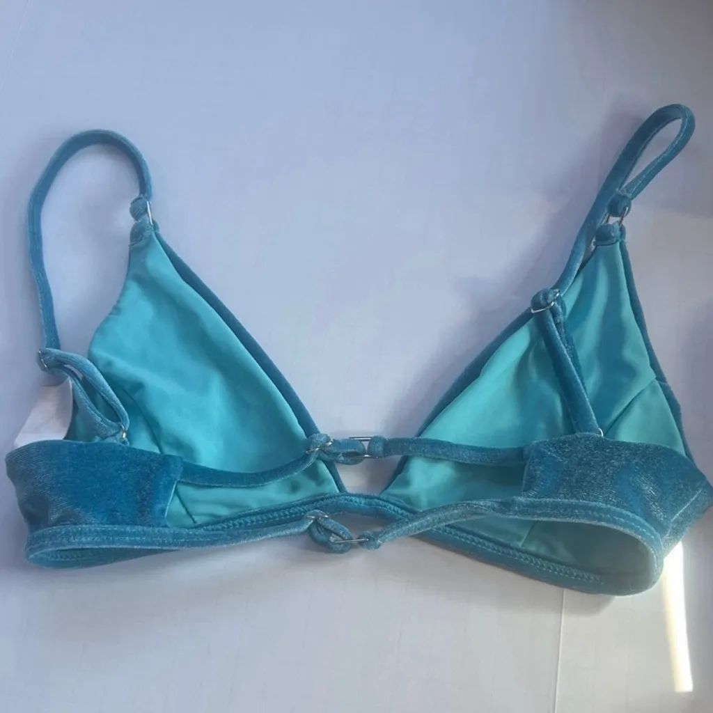 NWOT Tiger Mist Blue Mya Velvet Bikini Top Size XS - Image 7