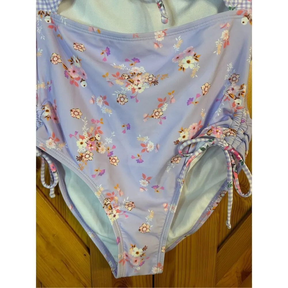 Decree Womens Textured Floral Monokini One Piece Swimsuit Juniors Size XS nwt (0 - Image 5