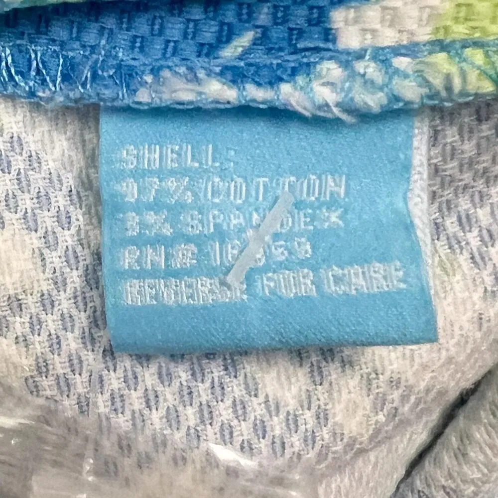 NWOT J. McLaughlin Portman Slim Fit Cropped Pants Blue Green Paisley Size 14 - Image 6