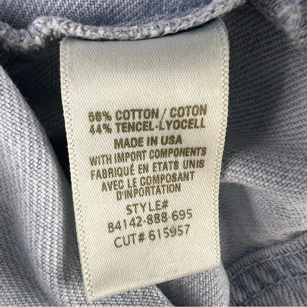 Bella Dahl Cropped Light Wash Denim Jacket Cotton Tencel Utility Western - Image 14