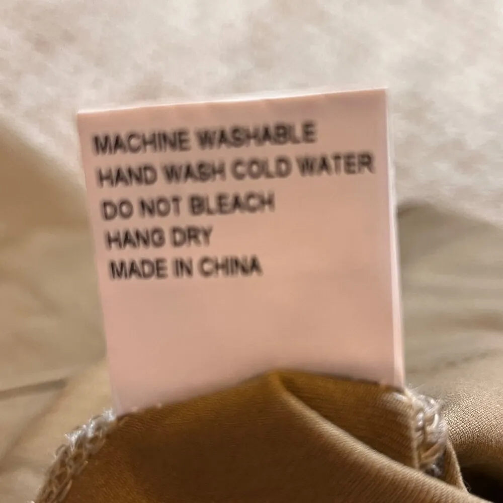 Cargo Pants Women Parachute Baggy Low Waist Zipper Y2K Pants SZ L Grunge Loose Tan Size L - Image 10