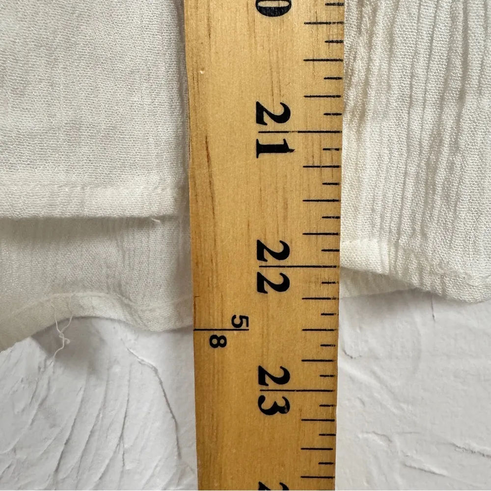 Desigual Cream Orange Striped Floral Crochet Tank Womens XS Boho Beachy Blouse - Image 8