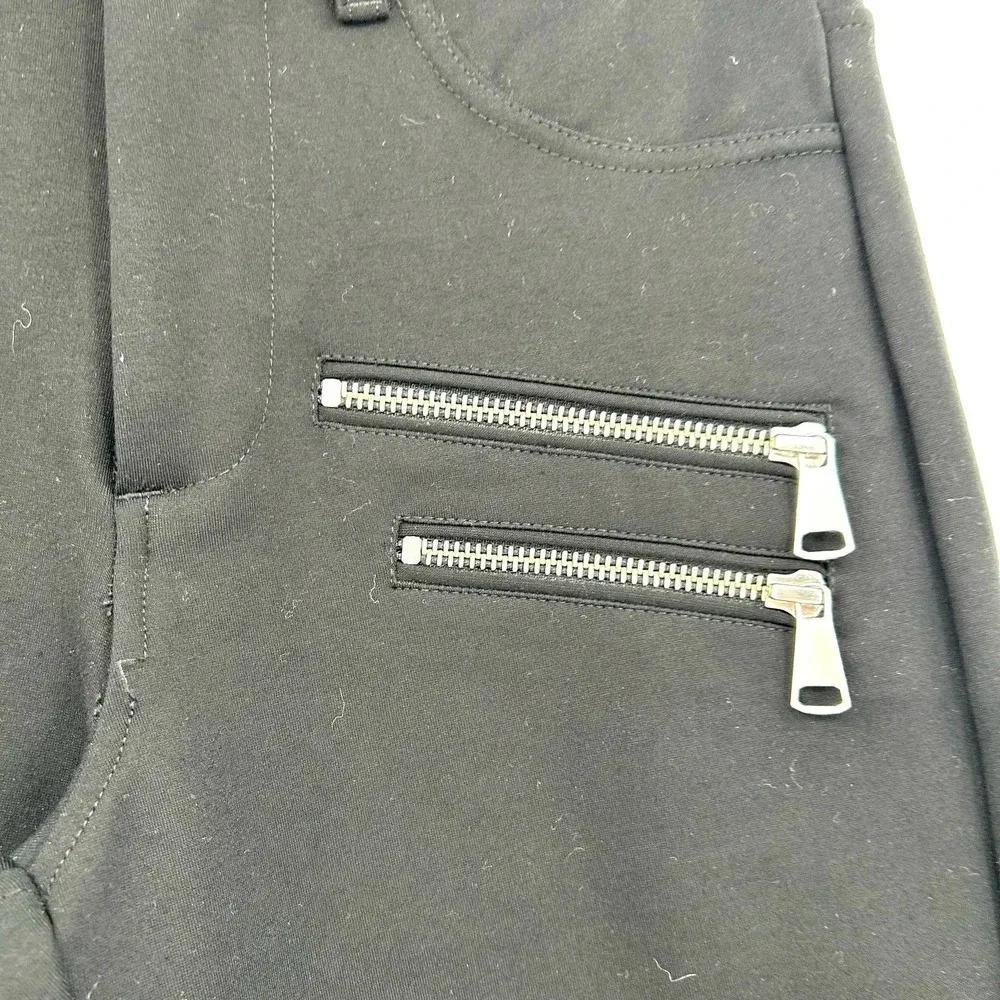 Blue Revival Hell on Wheels Unreal Leather & Ponte Skinny‎ Pants Black Size 26 - Image 5