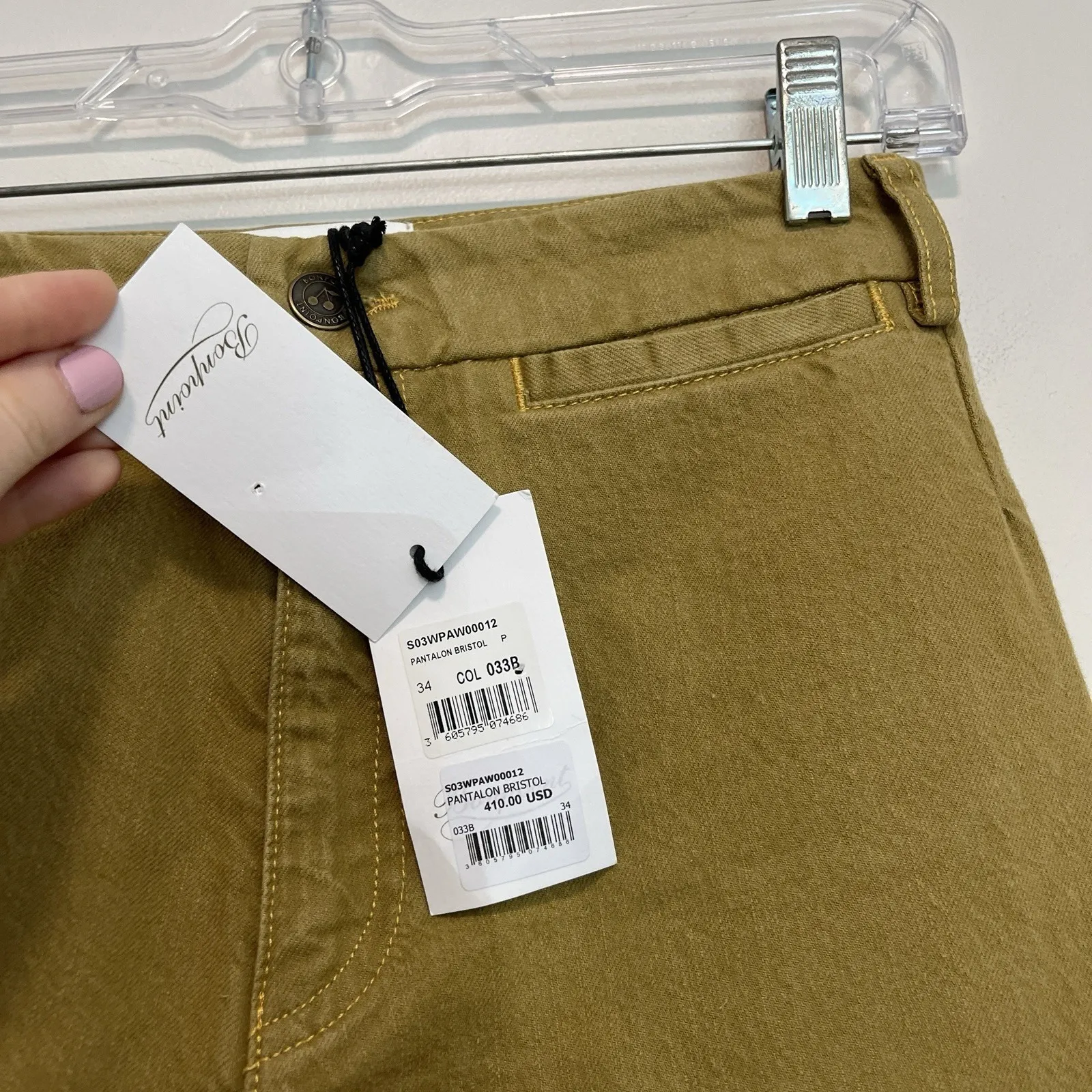 Bonpoint NWT Wide‎ Leg Cotton Bristol Pant Size Euro 34 - Image 2