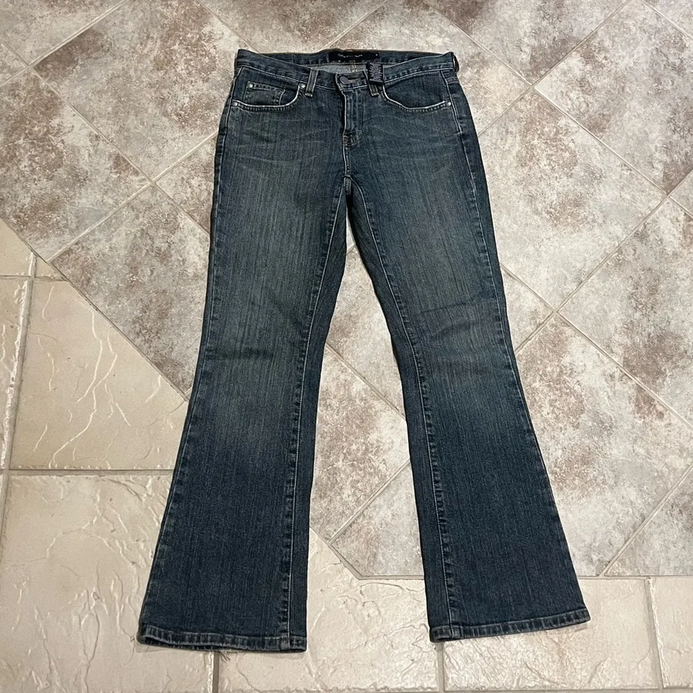 Calvin Klein Jeans Flare Mid Rise Medium Wash Denim Size 2 Blue Stretch - Image 2