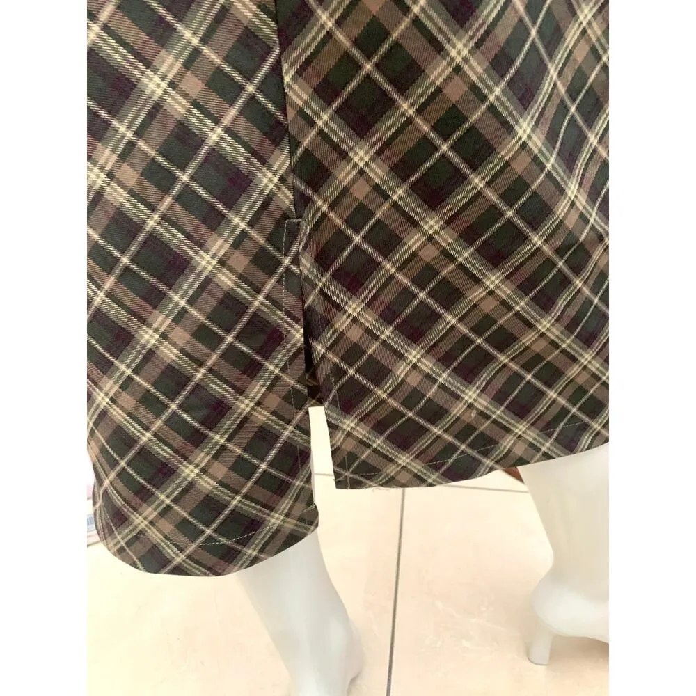 Cider Check High Waist Midi Skirt in Purple - Image 8