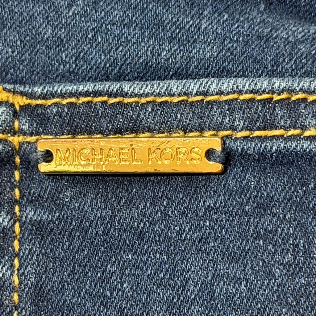 Michael Kors  Dark Wash Women's Straight Leg Jeans Size 4 inseam 30 - Image 8