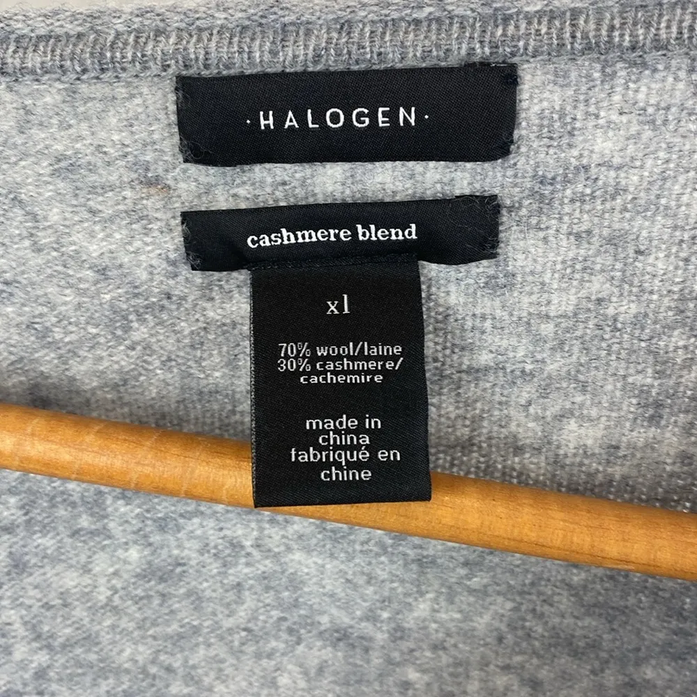 Halogen Cashmere & Wool Blend Long Sleeve Crew Neck Sweater 1X - Image 4