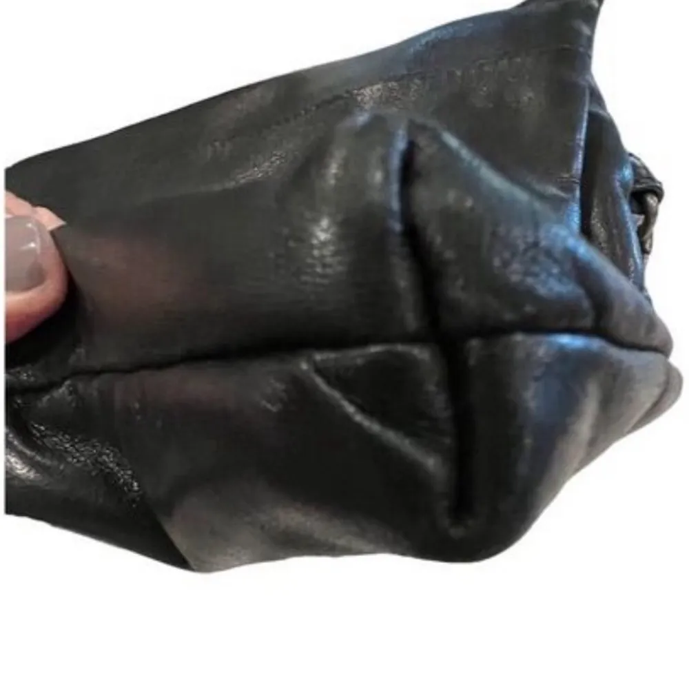 Lucky Brand Black Leather Crossbody Bag Adjustable Strap - Image 7