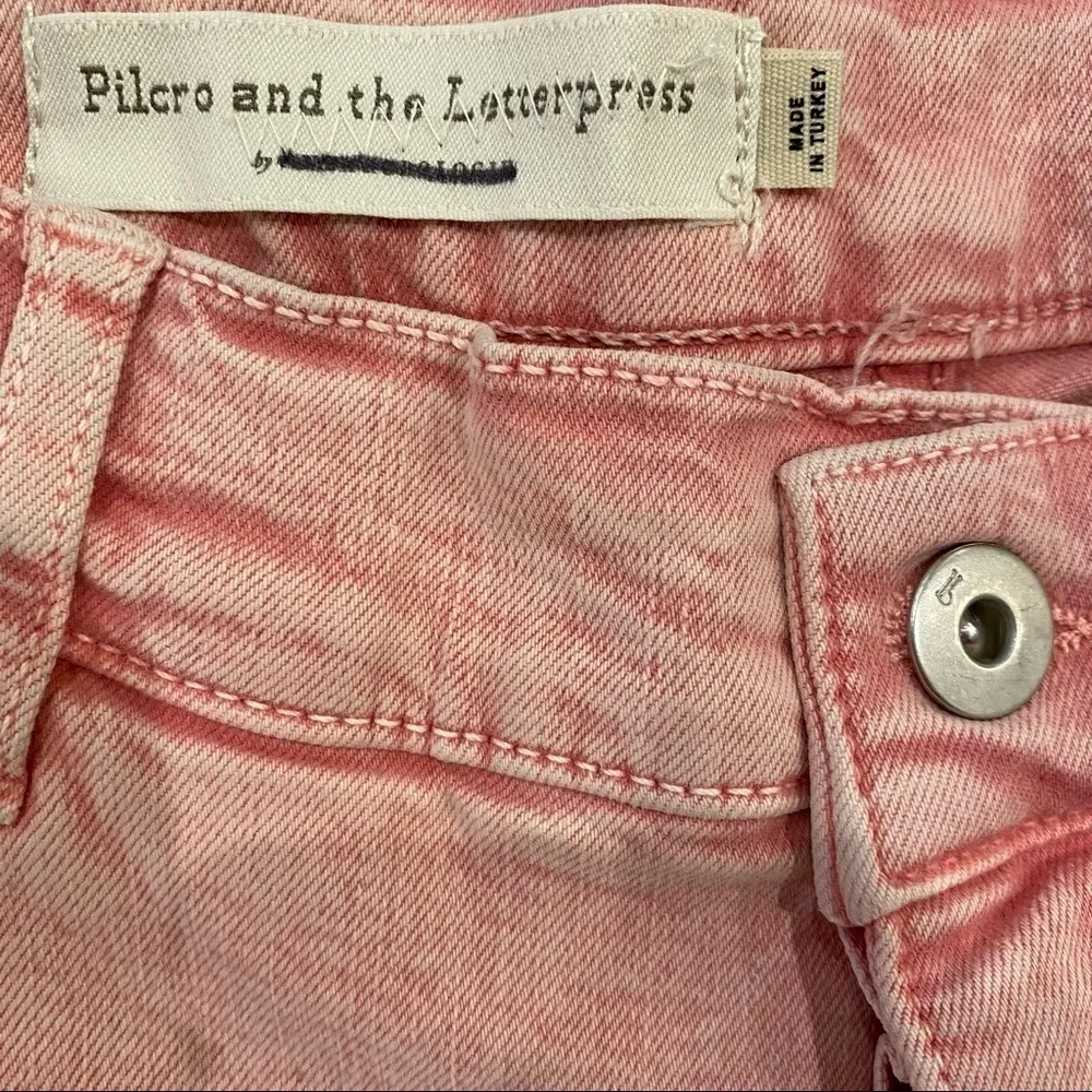 ANTHROPOLOGIE Pilcro High Rise Button Fly Acid Wash Rose Jeans Size 26 NEW$128 - Image 6