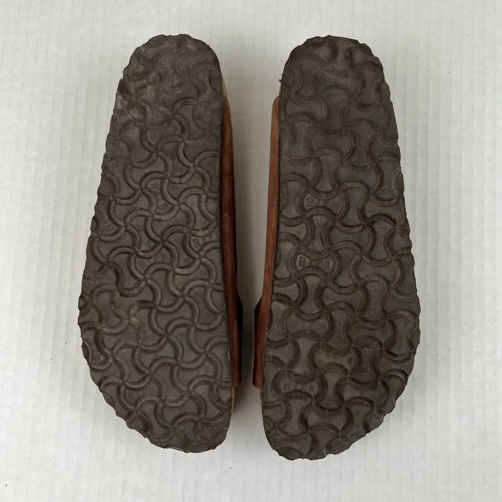 Arizona Soft Footbed Mocha Brown Leather Sandals Size 39/US 8-8.5 - Image 8