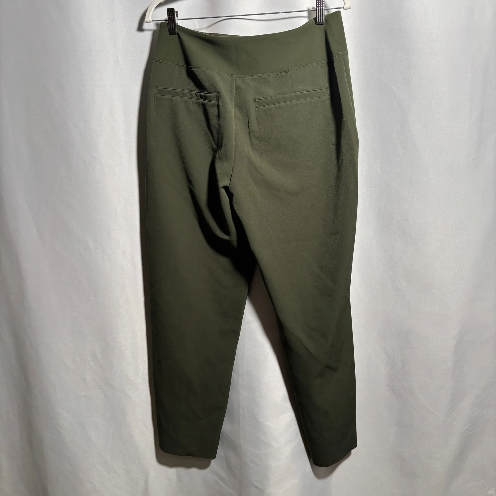 Athleta Brooklyn Mid Rise Ankle Pant Olive Green Womens 10 Work Comfort Stretch - Image 2