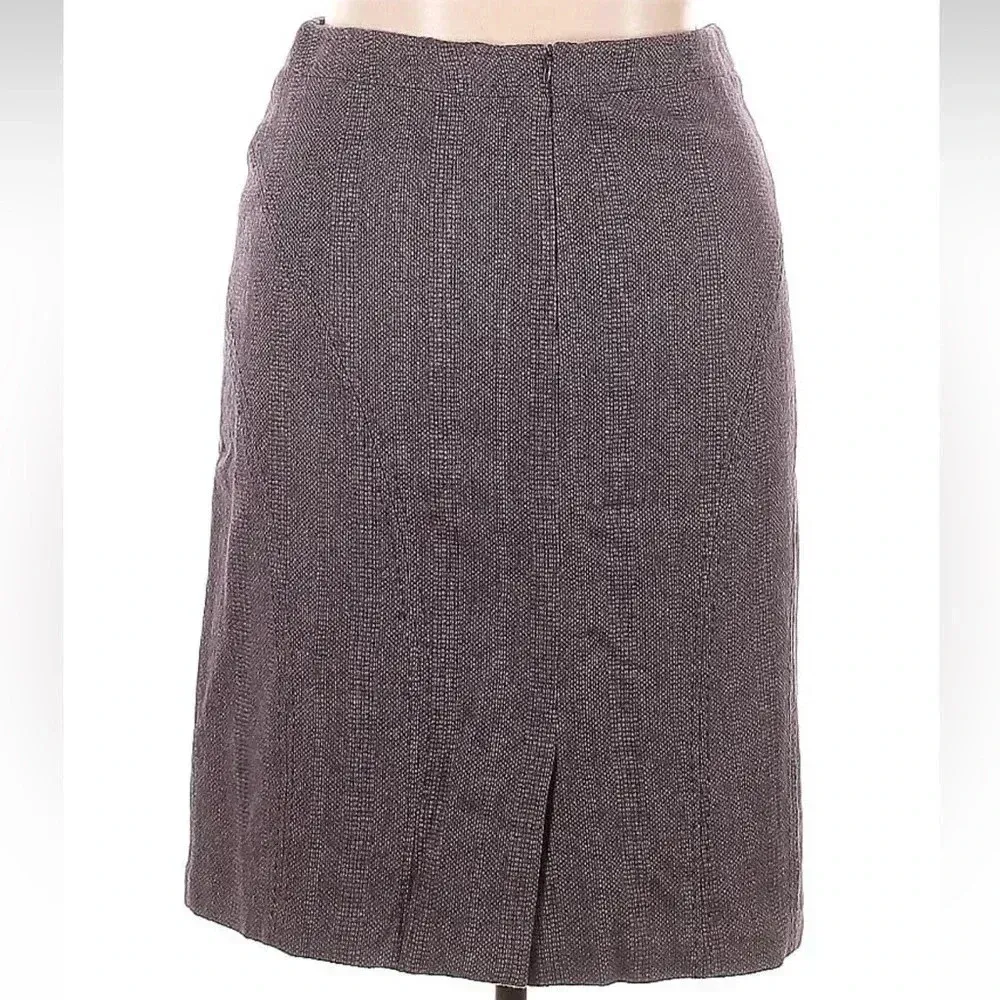 Coldwater Creek Classic Chic Grey Mauve Career Wool Blend Pencil Skirt Size 14 - Image 2