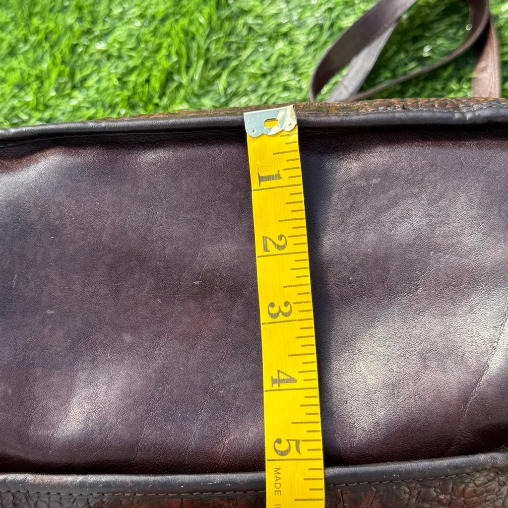 Brahmin Elegant Brown Crocodile-Embossed Tote Bag - Image 10