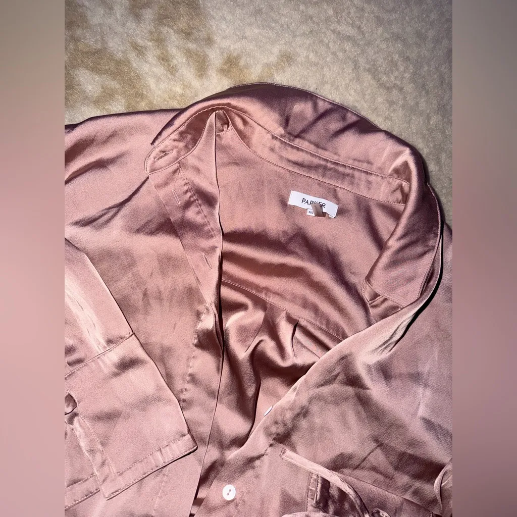 Parker
Women's Shari Bomber Jacket xs $220 pink bow satin casual classic - Image 7