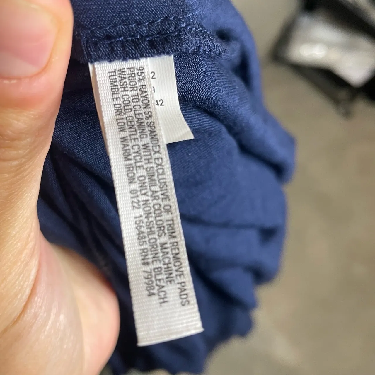 Soma Nightfall Navy Built-in Bra Spaghetti Strap Tiered Trapeze Maxi Dress Small - Image 7